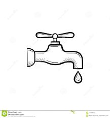 Water Faucet Drawing, Drip Drawing, Water Drop Tattoo, Computer Project, Environment Drawing, Steampunk Drawing, Hand Outline, Computer Projects, Sketch Icon