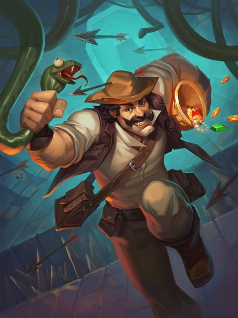 ArtStation - Art for Hearthstone "Reno Jackson" Hearthstone Artwork, Blizzard Hearthstone, Cartoon Games, Card Illustration, Medieval Fantasy, Dnd Characters, Character Portraits, Anime Chibi, Card Art