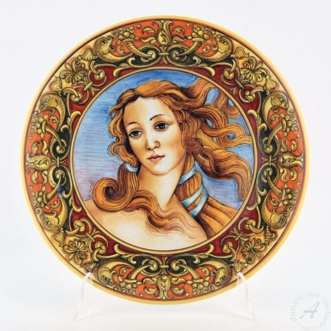 Customer search Display Plates, Italian Home Decor, Birth Of Venus, Sandro Botticelli, Uffizi Gallery, Majolica Pottery, Italian Decor, Soyut Sanat Tabloları, Italian Pottery