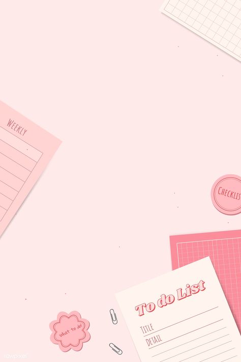 To Do List Pink Aesthetic, To Do List Background, To Do List Wallpaper, Pink To Do List, Pink Notepad, Huawei Wallpapers, Note Writing Paper, Memo Paper, Powerpoint Background Design