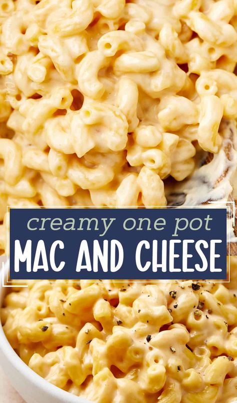 One Pot Mac And Cheese, One Pot Mac, Macaroni Cheese Recipe, Pot Mac And Cheese, Boxed Mac And Cheese, Stovetop Mac And Cheese, Easy Mac And Cheese, Macaroni Cheese Recipes, Mac Cheese Recipes