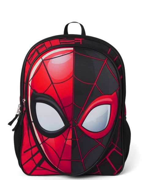 FABRICATION: 100% polyester, imported CLOSURE: Double-zipper FEATURES: Adjustable padded shoulder straps, locker loop, front-zip & side mesh pockets FEATURES: Spider-Man graphic design DIMENSIONS: Approx. 16 in. (H) x 12 in. (W) x 5 in. (D). Boys Spiderman Backpack | The Children's Place Boys Spider-Man Backpack | Multi Clr Spiderman Graphic, Spiderman Backpack, Trendy Boy Outfits, Pockets Design, Baby Pajamas, Boy Accessories, Big Fashion, Men's Backpack, Childrens Place