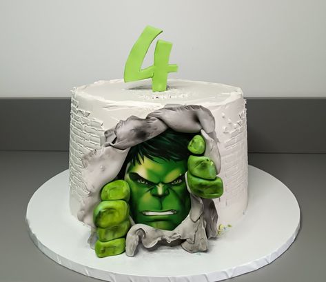 Wedding Cupcakes Fondant, Hulk Smash Cake, Bolo Hulk, Hulk Birthday Cakes, Avengers Cake Topper, Dino Birthday Cake, Bolo Hot Wheels, Hulk Cake, Hulk Birthday Parties