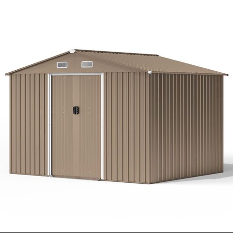 PRICES MAY VARY. QUALITY MATERIAL-Kullavik garden storage shed is made of thicker galvanized steel and more durable frame for security and all-weather purpose. This material is rust-proof and resistant to UV rays in the hot sun. In addition, to facilitate the ventilation and cooling of the room, the storage space in the backyard provides a venting design ALL WEATHER SHED-Outdoor storage sheds are sloped roofs that drain quickly, prevent rainwater from collecting and rusting, and protect your sto Backyard Storage Sheds, Outdoor Storage Shed, Ventilation Design, Metal Storage Sheds, Backyard Storage, Tool Shed, Garden Storage Shed, Storage Sheds, Can Storage