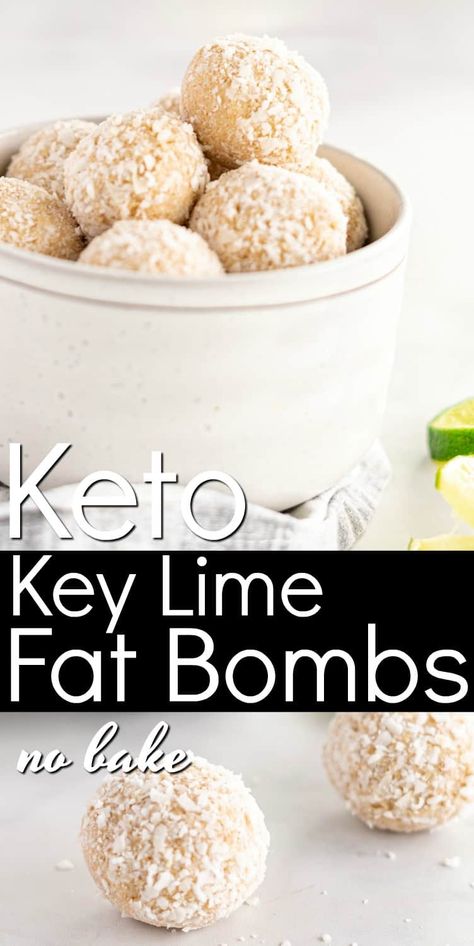 Keto Key Lime Fat Bombs - Easy No Bake Recipe #keto #ketofatbombs #ketodessertrecipes #keylimefatbombs Key Lime Bites, Keto Key Lime, Healthy Low Carb Snacks, Keto Diet Results, Keto Diet List, Keto Diet Breakfast, Fat Bomb Recipe, Diet Breakfast Recipes, Ketogenic Diet Meal Plan