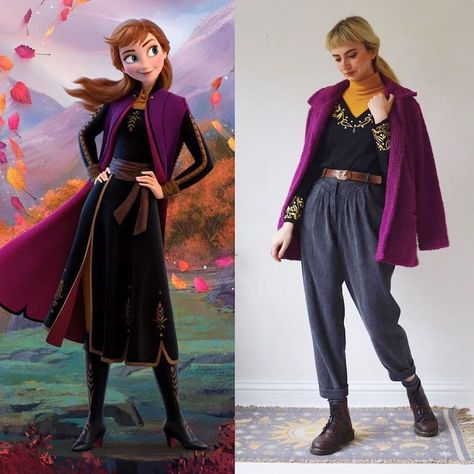 Twin Sisters Show How Cartoon Characters Would Dress IRL Kostum Disney, Famous Fictional Characters, Disney Character Outfits, Princess Inspired Outfits, Sleeping Beauty Maleficent, Famous Characters, Diy Kostüm, Elsa Dress, Danielle Nicole