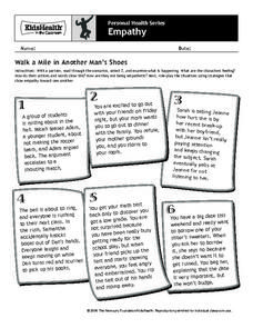 Walk A Mile In My Shoes Activity, Shoes Worksheet, Empathy Worksheet, Empathy Activities, Peer Editing, Elementary School Counselor, Individual Counseling, Middle School Lessons, High School Kids