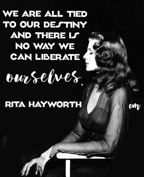 Remembering Rita Hayworth on her Birthday!! 🌹🌠❤ #ritahayworth #happy #happybday #tied #weallare #destiny #bdays #birthdays #happybirthday #ourselves #liberate #liberated #youarebadass #onlyliveonce #youareyouronlylimit #actress #girlpower #iconicwomen #youcandoanything #youareincontrol #youcontrolyourdestiny #createyourowndestiny #owndestiny #dreamscometrue #loveyourself #selflove #youcanonlysaveyourself #onelife #inspirationalquotes #quotestoinspire Rita Hayworth, You Can Do Anything, Happy B Day, Iconic Women, One Life, Wisdom Quotes, Girl Power, Destiny, Self Love