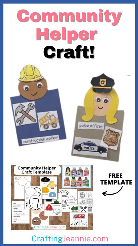 Community Helper Craft, Community Helper Activities, Police Officer Crafts, Community Helpers Printables, Community Helpers Art, Boy Scout Crafts, Community Helpers Preschool Crafts, Community Helpers Kindergarten, Police Crafts