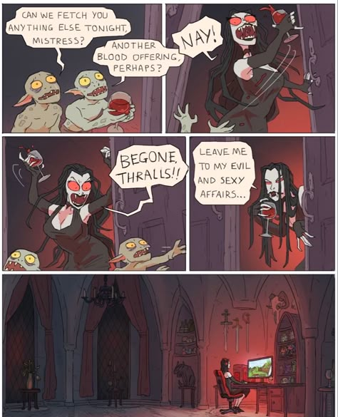 Vampire Thrall, 4 Panel Life, 4 Arms, Desenhos Gravity Falls, Online Comics, How To Play Minecraft, Cartoon Christmas, Bd Comics, Cute Comics