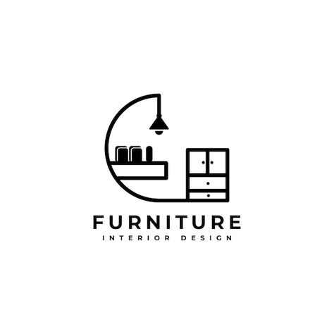 Furniture Shop Logo, Furniture Company Logo, Minimalist Furniture, Business Company, Shop Ideas, Furniture Companies, Business Branding, Vector Photo, Premium Vector