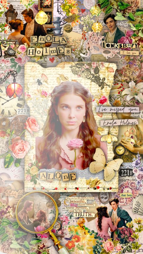 Credit to momoka ENOLA HOLMES #enolaholmes Enola Holmes, Floral, Quick Saves, Pins