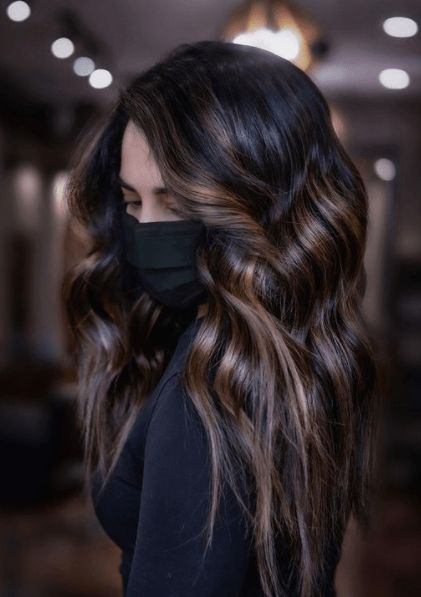 Dark Brunette Balayage, Pelo Color Vino, Dark Balayage, Balayage Straight Hair, Balayage Long Hair, Fall Winter Hair Color, Black Hair Balayage, Golden Highlights, Brunette Balayage Hair