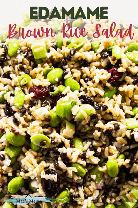 Looking for new side dishes or a Christmas dinner side dish? Cranberry feta brown rice salad is for you! Serve this salad recipe warm or cold to suit the occasion. Either way it will be a hit! Rice Salad Cold, Cranberry Rice, Christmas Dinner Side Dishes, Quick Gluten Free Meals, Edamame Recipes, Brown Rice Salad, Rice Salad Recipes, Edamame Salad, Pasta Side Dishes