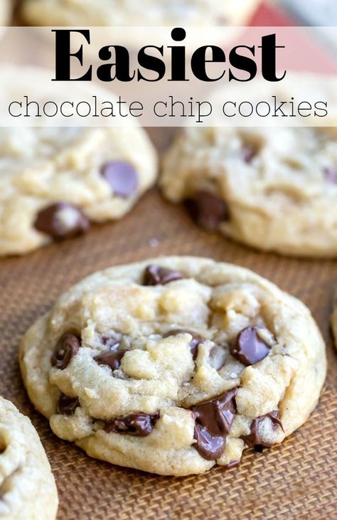 Tasty Chocolate Chip Cookies, Simple Chocolate Chip Cookie Recipe, Dessert Halloween, Homemade Chocolate Chips, Homemade Chocolate Chip Cookies, Soft Chocolate Chip Cookies, Easy Chocolate Chip Cookies, Recipes Chocolate, Choc Chip Cookies