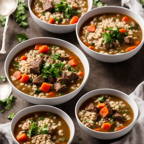 Leftover Lamb and Barley Soup Recipe Recipe | Recipes.net Lamb Barley Soup, Pork Spices, Leftover Lamb, Spiced Vegetables, Barley Soup, Main Dish Salads, Lamb Recipes, Barley, Breakfast Dessert