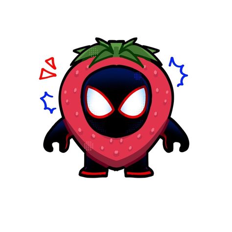 Chibi Spiderman, Strawberry Drawing, Spider Man Across The Spider Verse, Spiderman Drawing, Across The Spider Verse, Spiderman Spider, Spiderman Movie, Spider Art, Spiderman Pictures