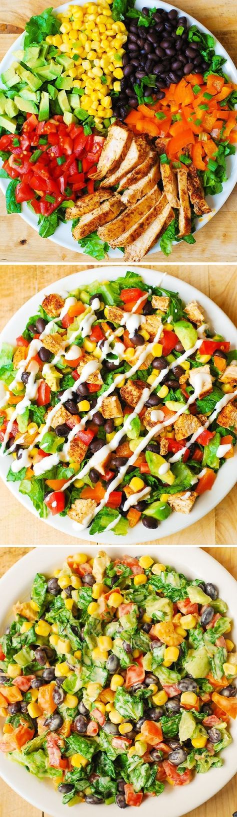 HEALTHY Southwestern Chopped Salad (chicken, avocado, corn, black beans, lettuce, tomatoes, bell pepper) with Buttermilk Ranch Dressing #ad #sponsored by Hidden Valley Southwestern Chopped Salad, Salad Quinoa, Buttermilk Ranch Dressing, Salad Chicken, Buttermilk Ranch, Hidden Valley, God Mat, Chicken Avocado, Chopped Salad