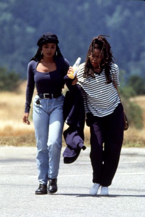 Janet Jackson and Regina King in Poetic Justice (1993) Poetic Justice Outfit, 90s Outfit Party Hip Hop, 90s Outfits Party, Black 90s Fashion, 90s Fashion Outfits Hip Hop, Mode Hip Hop, Ropa Hip Hop, 90s Inspired Outfits, Justice Clothing