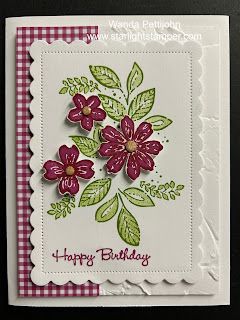 Stampin Up Petal Park, Petal Park, Happy Birthday Cards Handmade, Stampin Up Birthday Cards, Flower Birthday Cards, Birthday Card Craft, Birthday Card Design, Birthday Cards For Women, Creative Corner