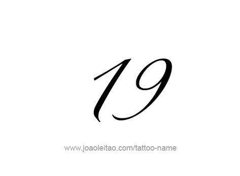 Nineteen-19 Number Tattoo Designs - Page 3 of 4 - Tattoos with Names 19 Tattoo Number Fonts, 19 Number Tattoo, October Font Ideas, Number 19 Tattoo, October Font, 19 Tattoo, Number Tattoo Fonts, Top Free Fonts, Fonts For Logos