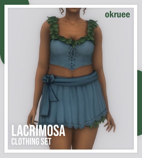 Maxi Skirt Sims 4, Sims 4 Halloween Cc Maxis Match, Sims 4 Fairy Cc Maxis Match, Sims 4 Fairy Cc Clothing, Fairy Sims 4 Cc, Sims 4 Fairy Cc, Sims 4 Halloween Costumes, Leaf Skirt, The Sims 4 Packs