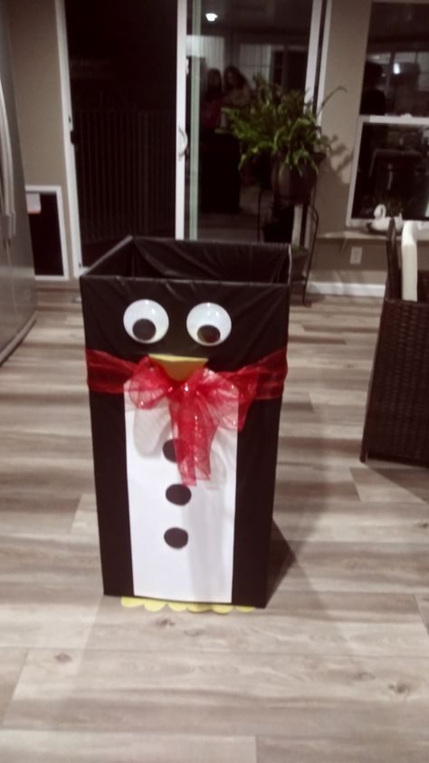 Christmas Donation Box Decoration Ideas, Christmas Donation Box Ideas, Christmas Toy Drive Box Ideas, Toy Donation Box Ideas, Snowman Out Of Boxes, Snowman Boxes For Gifts, Donation Box Ideas, Christmas Toy Drive, Box Snowman