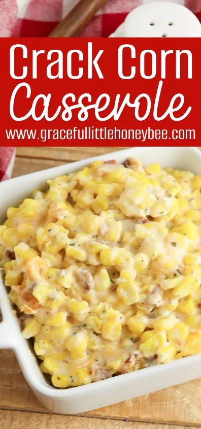 This Crack Corn Casserole is made with cream cheese, ranch seasoning and bacon, then baked in the oven until bubbly and warm. It makes a creamy and delicious side dish that everyone is sure to love. Make this delicious recipe with this frozen corn and highly reviewed ranch seasoning that Amazon reviewers swear by! Crack Corn CasseroleI love one dish recipes like this Crack Corn Casserole. It’s filled with the comforting flavors of cream cheese, bacon and ranch, then baked in the ove… Recipes Using Frozen Corn, Corn And Bacon Side Dishes, Frozen Corn Recipes Side Dishes, Scalloped Corn Recipes, Gluten Free Corn Casserole, Dinner Sides Dishes, Grill Sides, One Dish Recipes, Frozen Corn Recipes