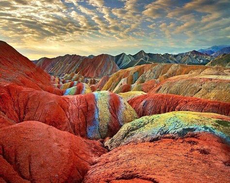 The Painted Hills, John Day Fossil Beds National Monument, Oregon Rainbow Mountains China, Zhangye Danxia Landform, Danxia Landform, Zhangye Danxia, Rainbow Mountains, Landform, Painted Hills, Colorful Mountains, Rainbow Mountain