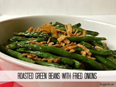 Oven Green Beans, Green Beans With Garlic, Crockpot Recipes Beef Stew, Thanksgiving 2023, Garlic Green Beans, Roasted Green Beans, French Fried Onions, Crispy Onions, Holiday Meals