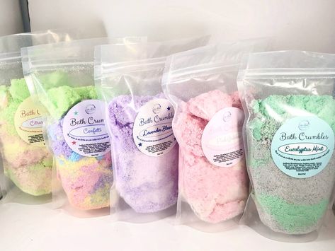 Bath Crumbles, Diy Makeup Recipe, Bath Bomb Packaging, Purple Bath, Solid Bubble Bath, Bath Powder, Dust Bath, Makeup Nails Designs, Dusting Powder