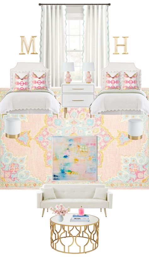 SEC dorm inspiration Auburn Dorm Room, Auburn Dorm, Dream Teen Bedrooms, Luxury Dorm Room, Sorority Room, Preppy Dorm Room, College Dorm Room Inspiration, Dream Dorm Room, Colorful Preppy