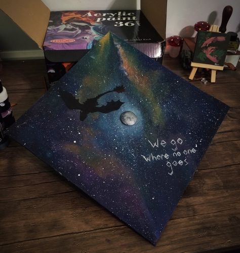 Graduation Cap Designs Inspirational Quotes, Graduation Cap Designs How To Train Your Dragon, Simple Grad Cap Ideas For Guys, Cartoon Graduation Cap Ideas, Designed Graduation Caps, Skyrim Graduation Cap, Kingdom Hearts Graduation Cap, Throne Of Glass Graduation Cap, Lil Peep Graduation Cap