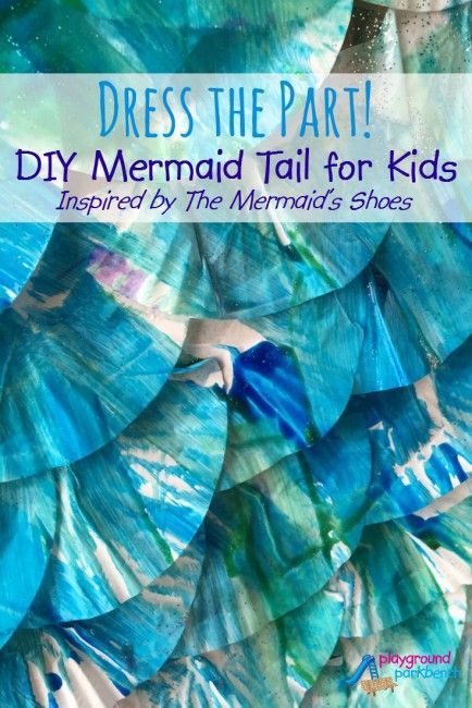 DIY Mermaid Tail for Kids Inspired by The Mermaid's Shoes - An easy craft for kids, using basic materials that leaves them with something wearable for imaginative play! Diy Mermaid Tail For Kids, Trash Mermaid, Mermaid Costume Kids, Homemade Mermaid Costumes, Diy Mermaid Tail, Mermaid Tail Pattern, Mermaid Costume Diy, Mermaid Tail Costume, Easy Craft For Kids