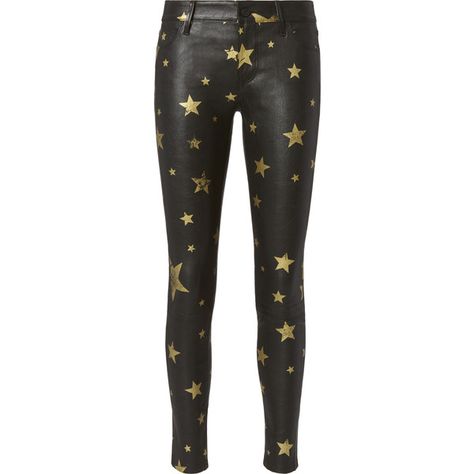 Rta Prince Gold Star Leather Pants ($1,145) ❤ liked on Polyvore featuring pants, black, bottoms, genuine leather pants, star print pants, star pants, gold leather pants and leather pants Gold Leather Pants, Gold Trousers, Star Print Pants, Real Leather Pants, Star Pants, Gold Pants, Zipper Pants, Print Pants, Leather Trousers