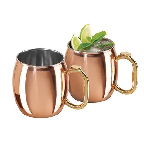 Oggi Moscow Mule Copper Plated Mugs Set of 2 20Ounce -- More info could be found at the image url. (This is an affiliate link) Irish Mule, Moscow Mule Cups, Cocktails Cart, Mule Mugs, Moscow Mule Cocktail, Mule Cocktail, Copper Moscow Mule Mugs, Home Bar Accessories, Copper Mugs