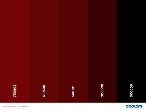 Red Riding Hood Color Palette, Vampire Colour Palette, Blood Red Color Palette, Wine Red Color Palette, Hair Business Aesthetic, Horror Color Palette, Vampire Color Palette, Dark Red Color Palette, Goth Capsule Wardrobe