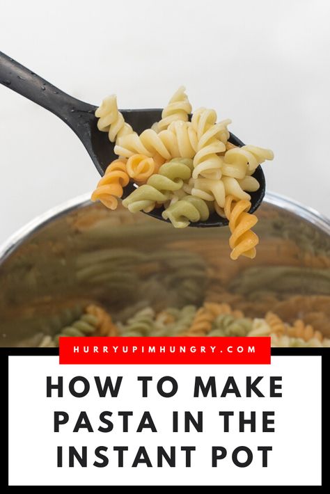 Can you cook pasta in an instant pot? You bet! Here's how to cook pasta in the Instant Pot. #InstantPot #InstantPotRecipes #Pasta Cooking Pasta In Instant Pot, Rotini Instant Pot, Instant Pot Rotini Pasta, Power Cooker Plus, Pasta In The Instant Pot, Corkscrew Pasta, Pasta Sides, Chickpea Pasta, Easy Pasta Dishes