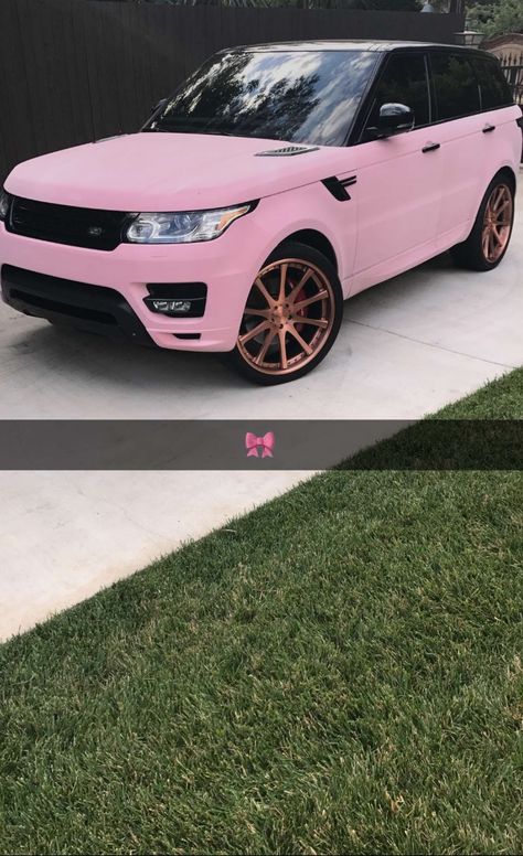 Follow: @Tropic_M for more✨❣️ Watermarking my photos since y'all can't give my credit Range Rover Pink, Pink Range Rovers, Board Panda, Lamborghini Lamborghini, Range Rovers, Top Luxury Cars, Lux Cars, Car Goals, Gareth Bale