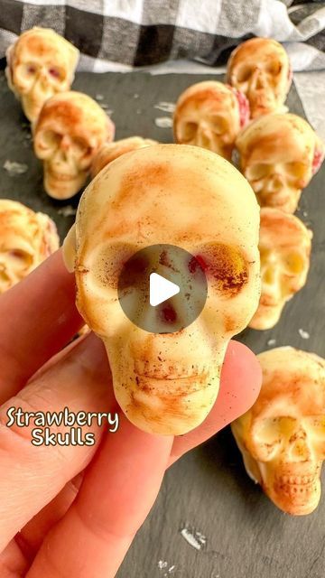 Tiffany + Liv + Sawyer on Instagram: "𝑺𝒕𝒓𝒂𝒘𝒃𝒆𝒓𝒓𝒚 𝑺𝒌𝒖𝒍𝒍𝒔 💀. These choco-skulls might give you the spooks, but I guarantee the strawberry ‘brain’ inside will make your taste buds scream with delight! My kids were absolutely loving these and I don’t think we can ever go back to regular chocolate dipped strawberries again.

💀 When I saw @beautyanddasweetz make these creepy treats, I knew I had to give it a try to see the kids’ reactions! 

💀 Follow @LivLaughCook for more simple treats! Find the full recipe details for our 𝑺𝒕𝒓𝒂𝒘𝒃𝒆𝒓𝒓𝒚 𝑺𝒌𝒖𝒍𝒍𝒔 in the link in bio or on my website www.LIVLAUGHCOOK.com

______________________________________
#strawberryskulls #chocolateskulls #spookyberries #halloweeninspo #chocolatecoveredstrawberries
#halloweenfood #halloweenforki Simple Treats, Dipped Strawberries, Chocolate Dipped Strawberries, Strawberry Dip, Halloween Inspo, Easy Treats, Recipe Details, Chocolate Covered Strawberries, Chocolate Dipped