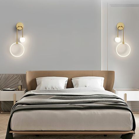 This wall sconce is the perfect light for your Scandinavian-inspired room. The clear light will brighten up any space, and the clean design of this sconce will add a touch of elegance to your decor. 
 What does it mean to set of 2? It simply means that there are two lights, each with the separate quantity indicated, in the order & packaged together. 
 Note:  There are two versions of this wall lamp. You can purchase the left-hand (Left) marked version or the right-hand (Right) marked version sep Bedroom Bedside Lamp, Color Changing Lights, Scandinavian Inspired, Led Wall Lights, Lamps Living Room, Led Wall, Clean Design, Small Furniture, Modern Materials