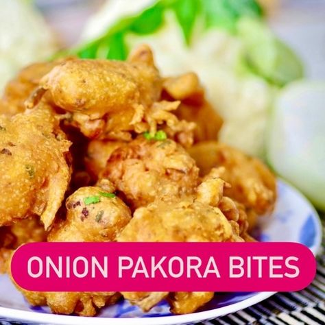 Radha & Prabha | This is one of our favourite go-to Indian snacks. ❤️ Indulge in the goodness of onion pakora bites! A perfect rainy day snack paired with… | Instagram Onion Pakora, Recipes Indian, Indian Snacks, Rainy Day, Snacks, Instagram