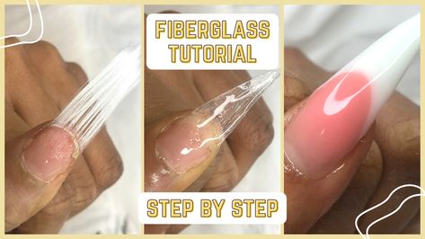 Fiberglass Nail Extensions, How To Fiberglass, Fiberglass Nails, Nail Tutorial, Beauty Stuff, Nail Extensions, Nail Tutorials, Hair Looks, Step By Step