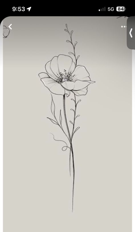 Poppy And Peony Flower Tattoo, Long Stem Poppy Tattoo, Mother And Son Tattoo Ideas Minimalist, Poppy Shoulder Tattoo, Poppy Fine Line Tattoo, Fine Line Poppy, Bloom Tattoo, Peony Flower Tattoos, Poppy Flower Tattoo