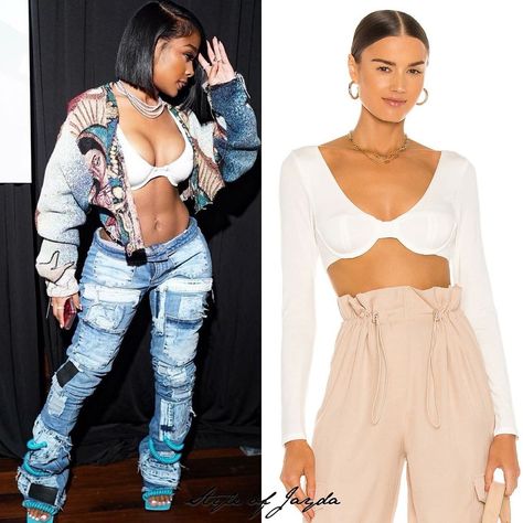 Stacked Jeans Outfit Black Women, Jeans Outfit With Heels, Stacked Jeans Outfit, Gucci Jersey, Outfit With Heels, Jayda Cheaves, Stacked Jeans, Jean Outfits, Two Piece Pant Set