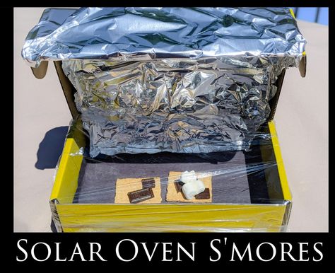 Solar Oven For Kids, Oven Smores, Solar Oven Diy, S'mores Box, Summer Science Experiments, Kiwi Crate, Solar Oven, Summer Science, Sun Prints