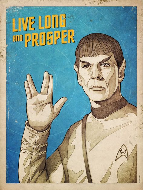 A man's corner — siyahalbatros: Star Trek Spock poster Star Trek Painting, Live Long And Prosper, Star Trek Poster, Star Trek Spock, Mr Spock, Star Trek Characters, Star Trek Art, Leonard Nimoy, Star Trek Universe