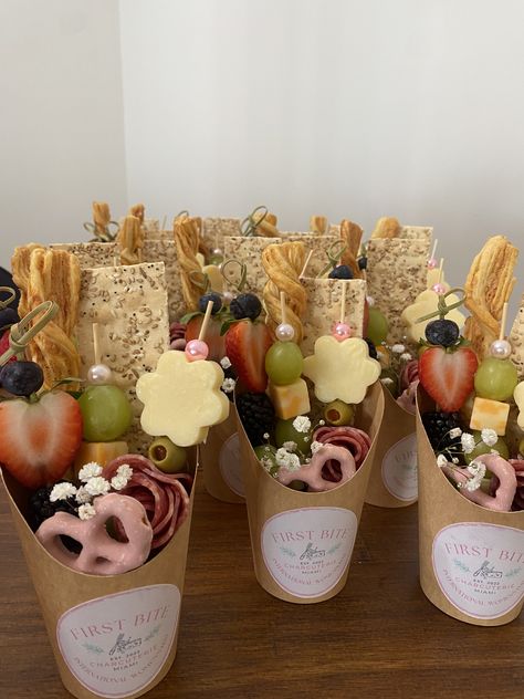 Charcuterie Fillers, Bridal Shower Charcuterie Cups, Baby Shower Charcuterie Cups, Charcuterie Cups On A Budget, Charcuterie Snack Cups, Baby Shower Charcuterie Board Cups, Mini Charcuterie Board Wedding Favors, Wedding Individual Charcuterie Board, Charcuterie Clear Cups Ideas