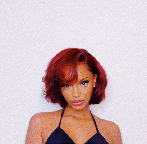 Hairstyle For Ladies, Red Bob Hair, Silk Press Natural Hair, Short Red Hair, Frontal Wig Hairstyles, Short Hair Black, Short Sassy Hair, Culture Magazine, Sassy Hair