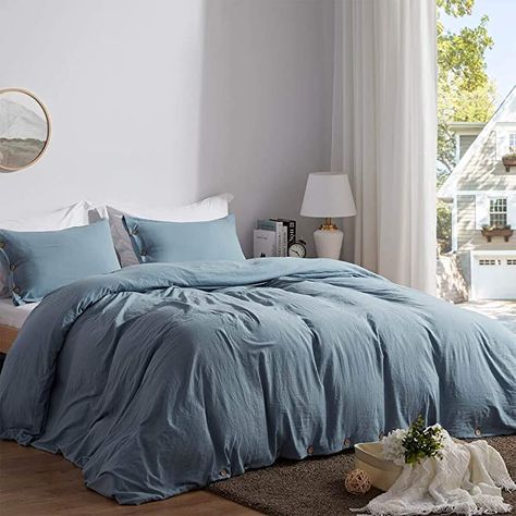 Calming Bedroom Colors, Bedroom Color Combination, Egyptian Cotton Duvet Cover, Queen Size Duvet Covers, Blue Duvet, King Size Duvet Covers, King Duvet Cover Sets, Blue Duvet Cover, King Size Duvet